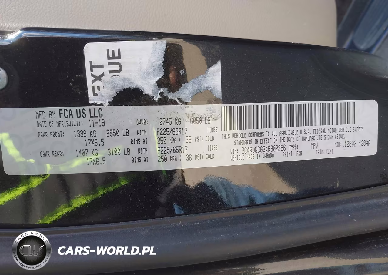 2019 Dodge Grand Caravan Sxt VIN:2C4RDGCG3KR802256 - 9