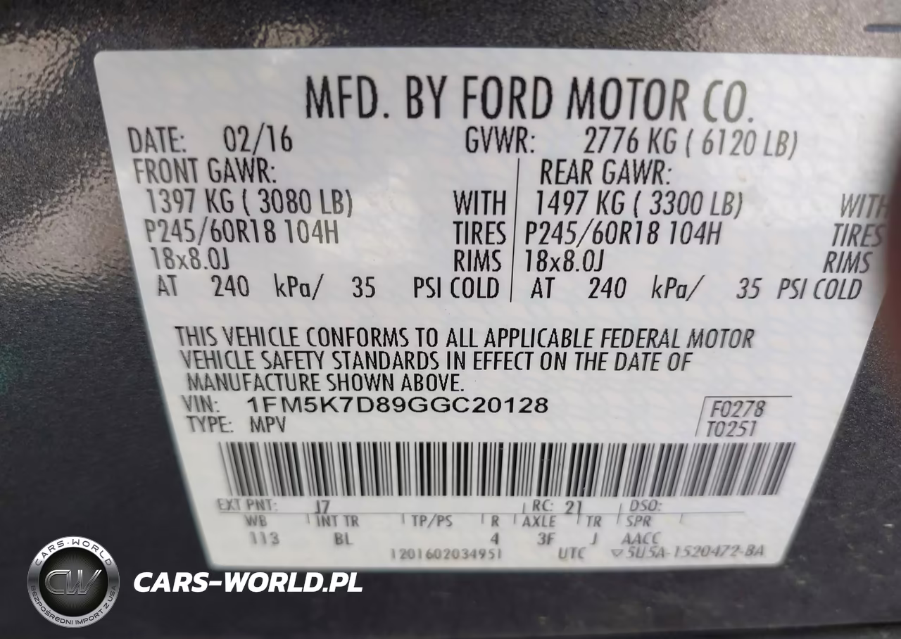 2016 Ford Explorer Xlt VIN:1FM5K7D89GGC20128 - 9