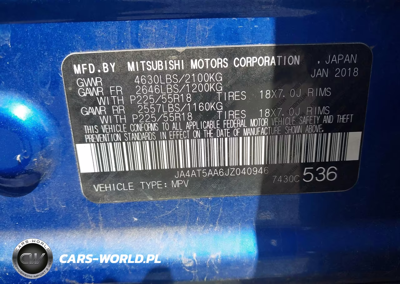 2018 Mitsubishi Eclipse Cross Se VIN:JA4AT5AA6JZ040946 - 9