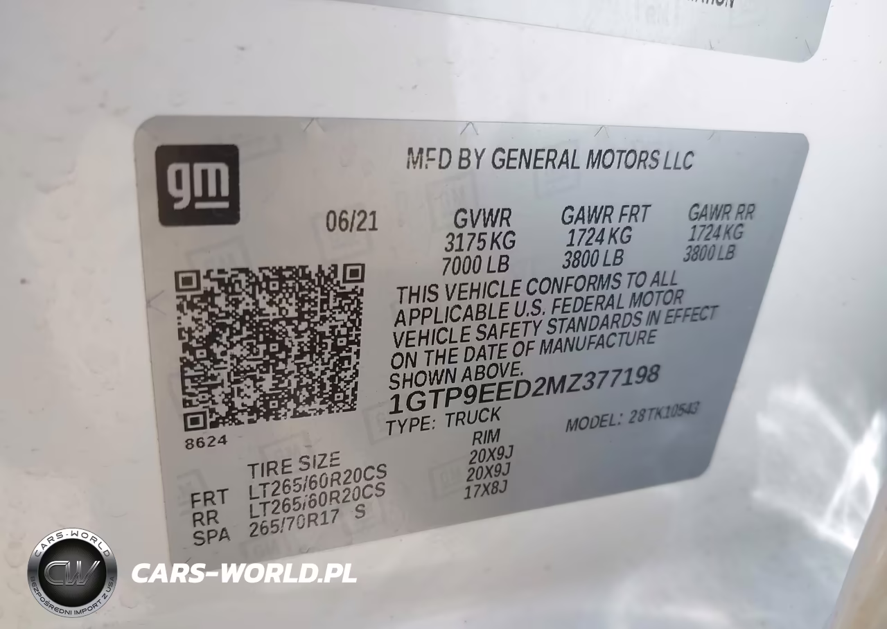 2021 GMC Sierra 1500 4Wd Short Box At4 VIN:1GTP9EED2MZ377198 - 9
