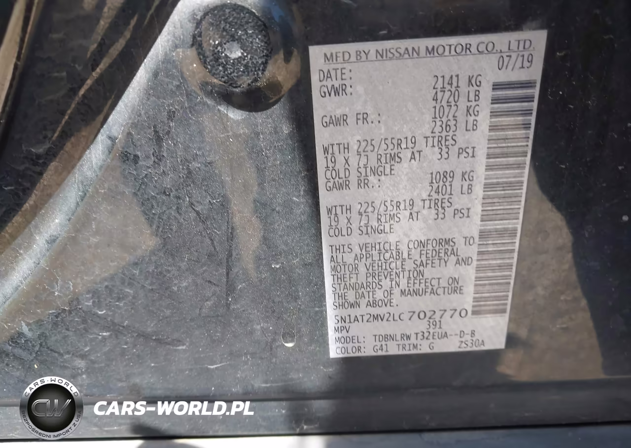 2020 Nissan Rogue Sl Intelligent Awd VIN:5N1AT2MV2LC702770 - 9