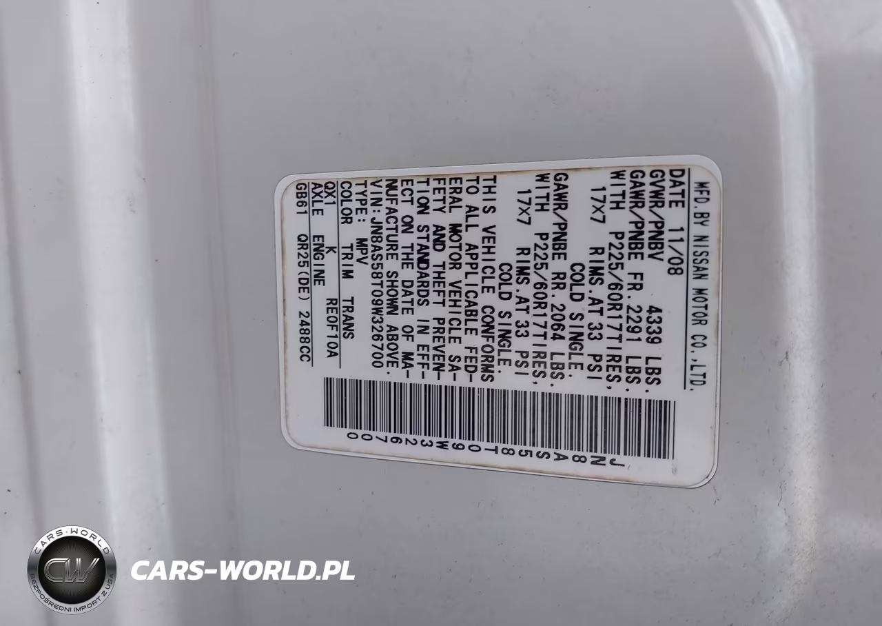 2009 Nissan Rogue Sl VIN:JN8AS58T09W326700 - 9