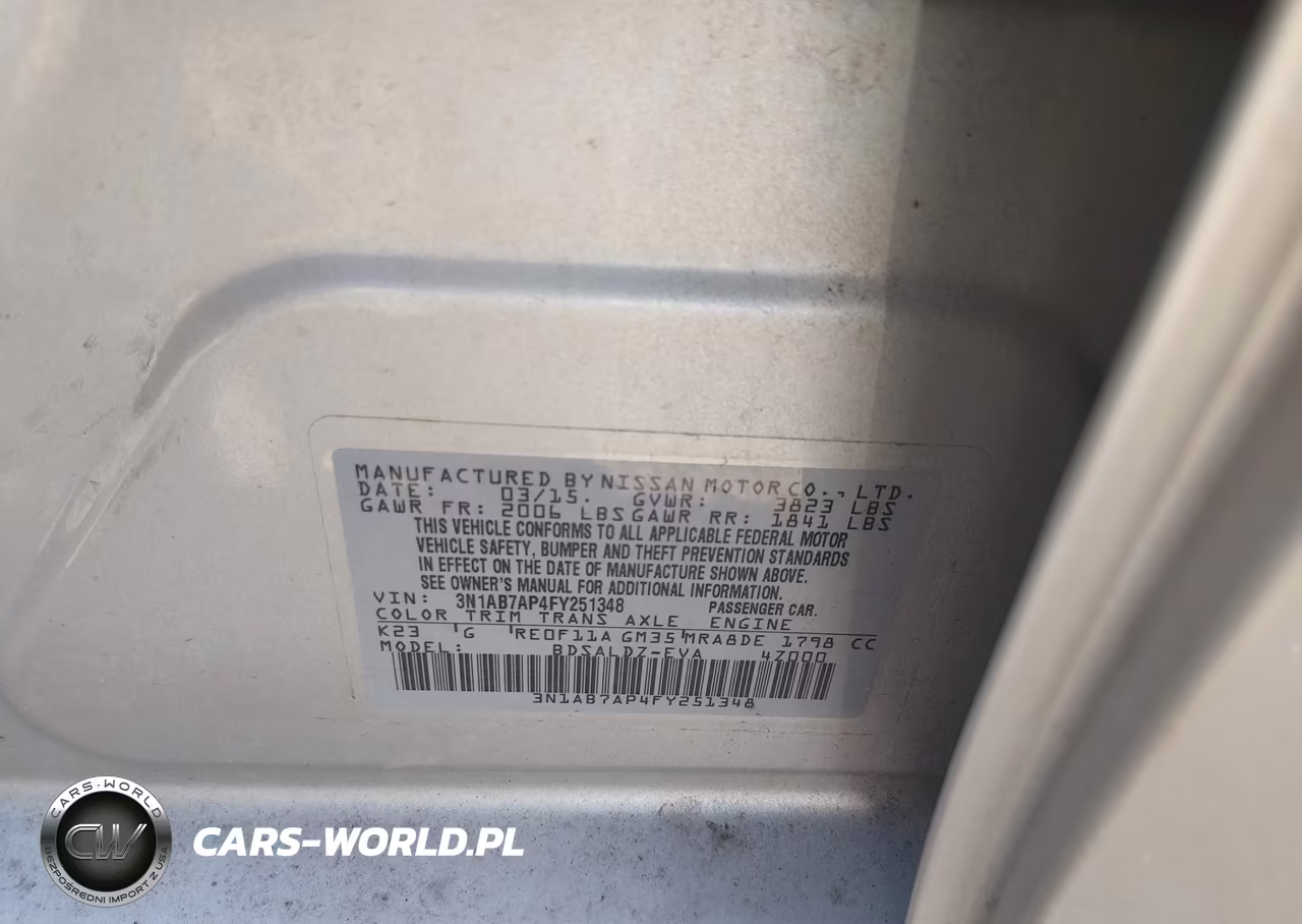 2015 Nissan Sentra Fe+ S-S-Sl-Sr-Sv VIN:3N1AB7AP4FY251348 - 9