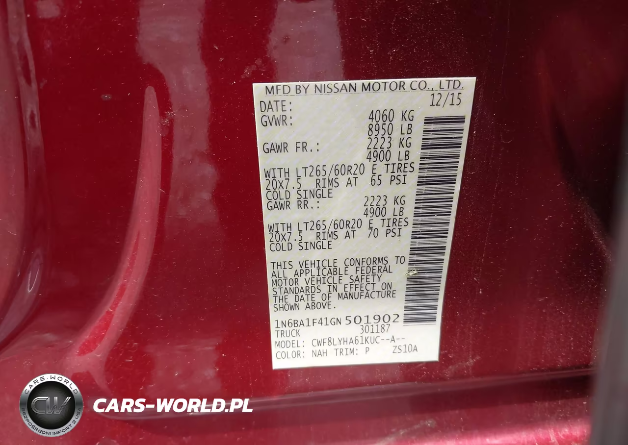 2016 Nissan Titan Xd Platinum Reserve Diesel VIN:1N6BA1F41GN501902 - 9