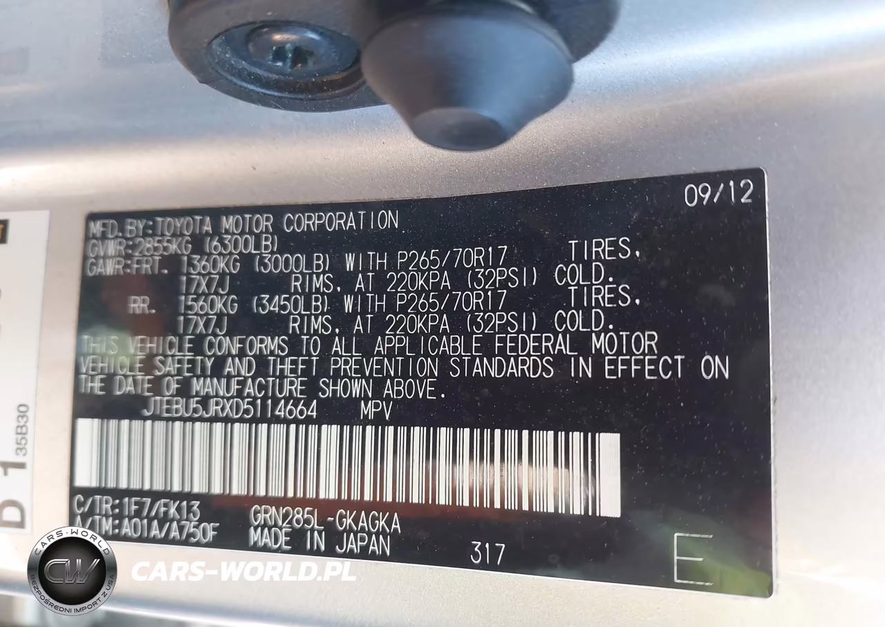 2013 Toyota 4Runner Sr5 VIN:JTEBU5JRXD5114664 - 9