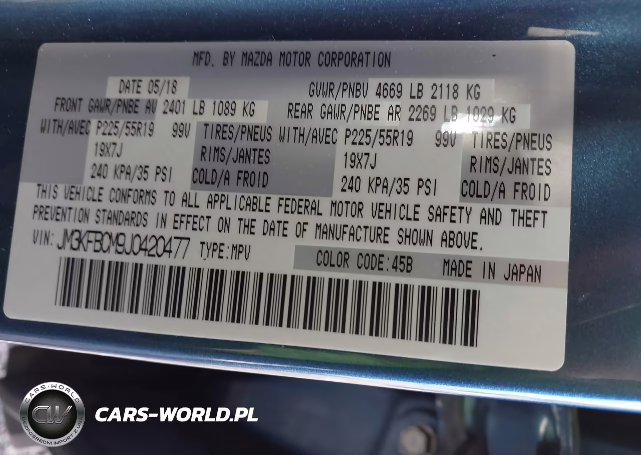 2018 Mazda Cx-5 Touring VIN:JM3KFBCM9J0420477 - 9