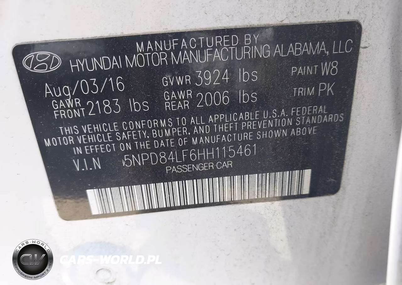 2017 Hyundai Elantra Se VIN:5NPD84LF6HH115461 - 9