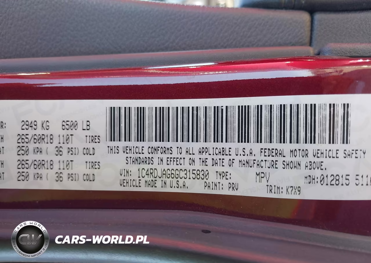 2016 Dodge Durango Sxt VIN:1C4RDJAG6GC315830 - 9