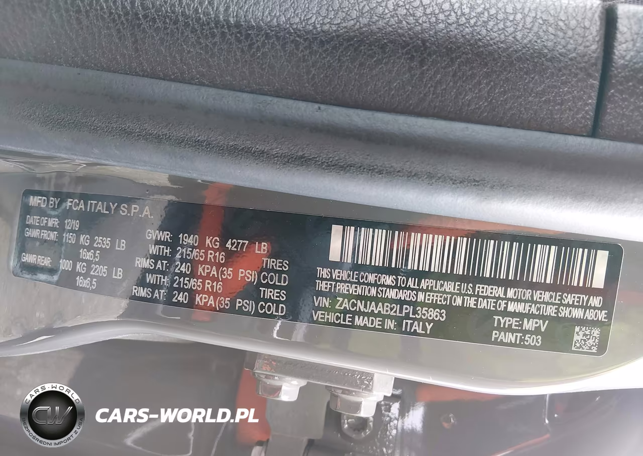 2020 Jeep Renegade Sport Fwd VIN:ZACNJAAB2LPL35863 - 9