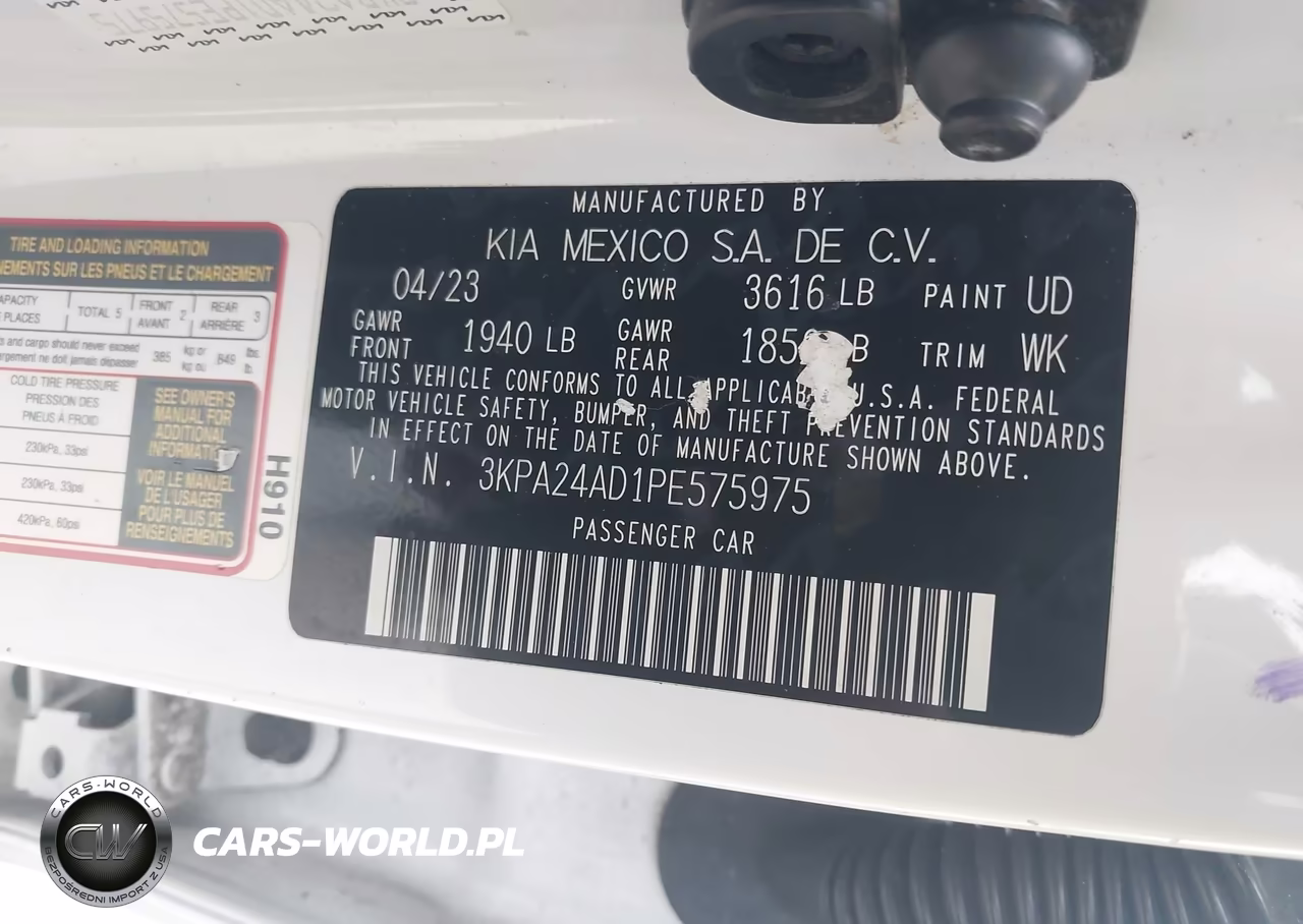 2023 Kia Rio S VIN:3KPA24AD1PE575975 - 9