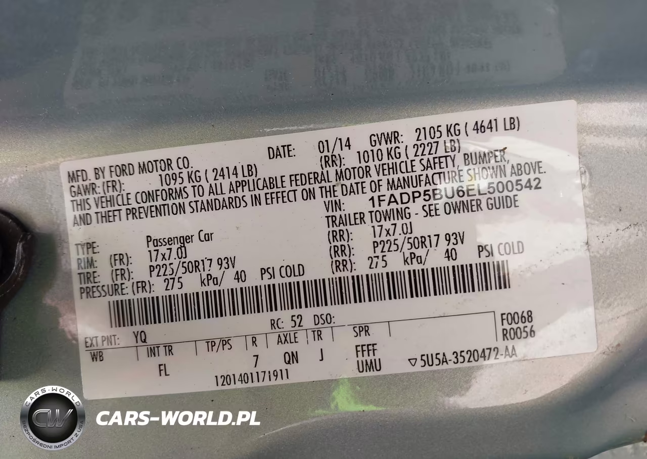 2014 Ford C-Max Hybrid Sel VIN:1FADP5BU6EL500542 - 9