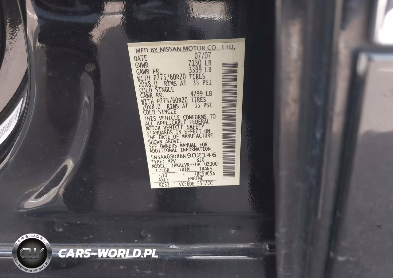 2008 Infiniti Qx56 VIN:5N3AA08D88N902146 - 9