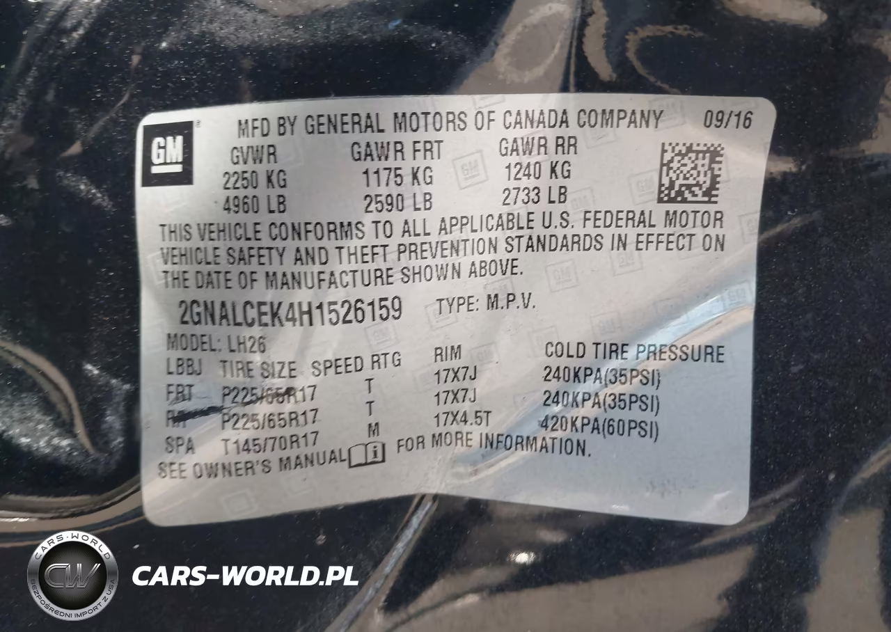 2017 Chevrolet Equinox Lt VIN:2GNALCEK4H1526159 - 9