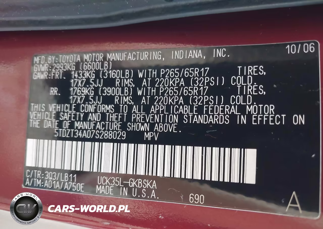 2007 Toyota Sequoia Sr5 V8 VIN:5TDZT34A07S288029 - 9