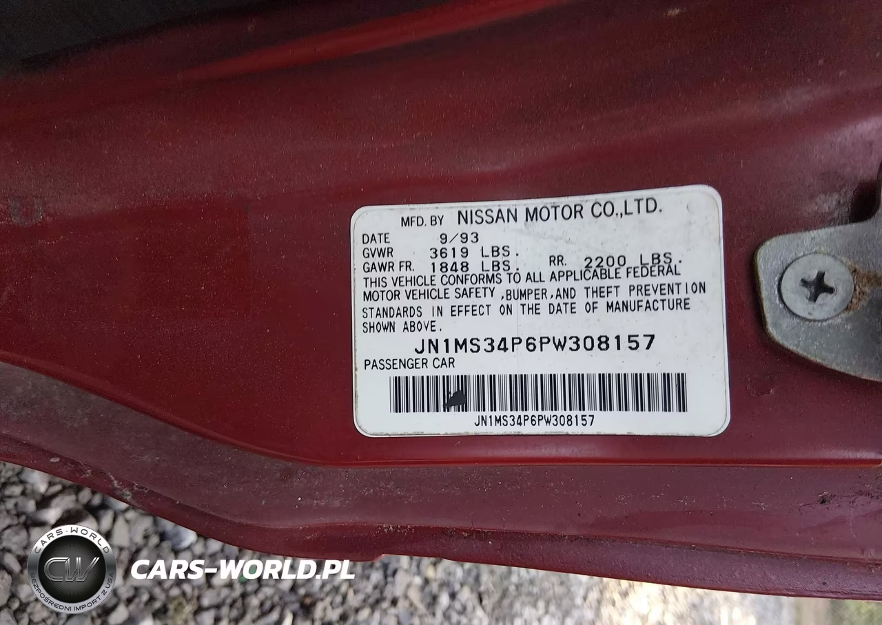 1993 Nissan 240Sx Se VIN:JN1MS34P6PW308157 - 9