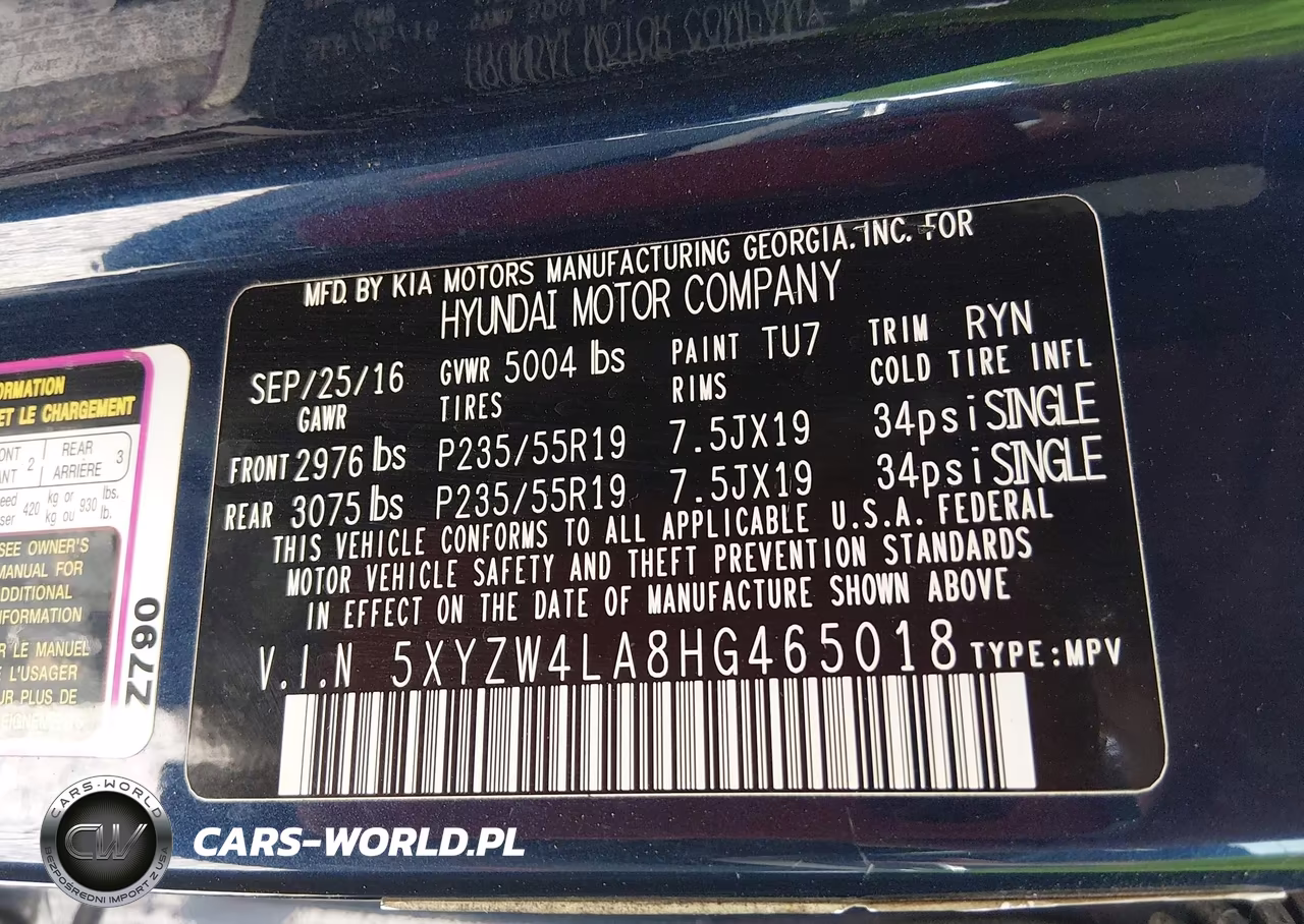 2017 Hyundai Santa Fe Sport 2.0T Ultimate VIN:5XYZW4LA8HG465018 - 9