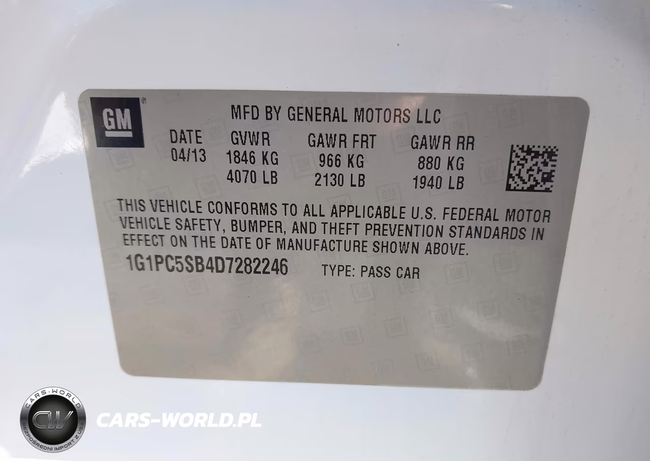 2013 Chevrolet Cruze 1Lt Auto VIN:1G1PC5SB4D7282246 - 9