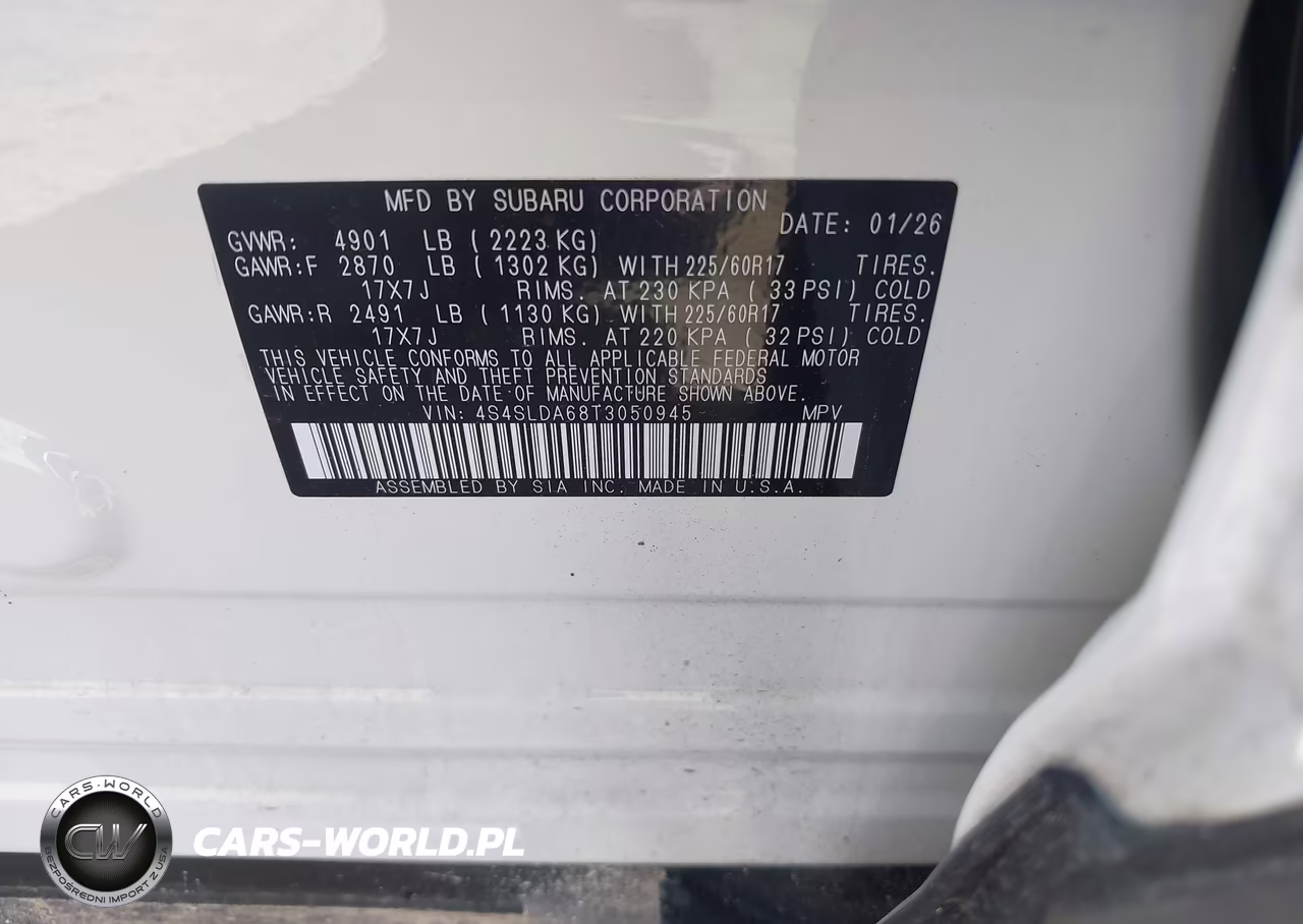 2026 Subaru Forester VIN:4S4SLDA68T3050945 - 9