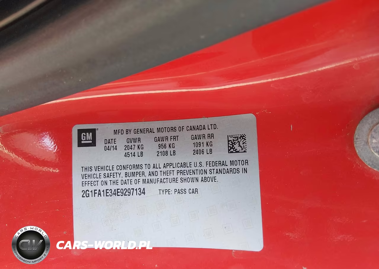 2014 Chevrolet Camaro 2Ls VIN:2G1FA1E34E9297134 - 9