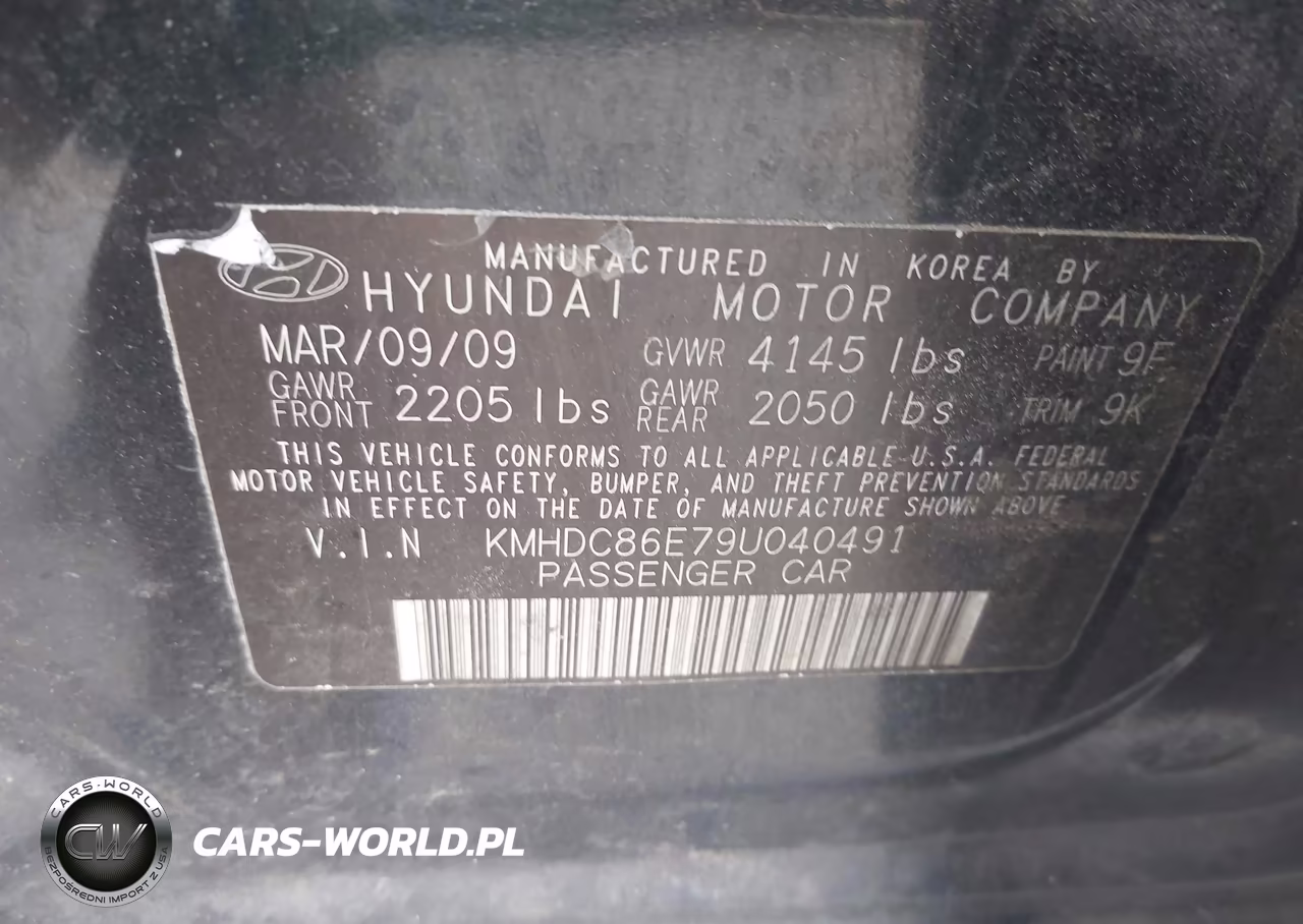 2009 Hyundai Elantra Touring VIN:KMHDC86E79U040491 - 9