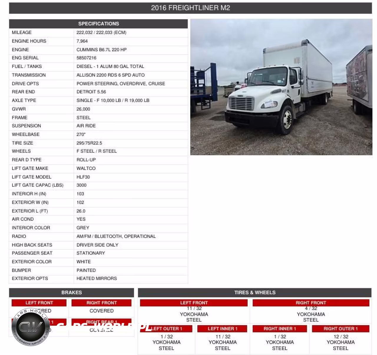 2016 Freightliner M2 106 Medium Duty VIN:3ALACWDT5GDGW6380 - 12