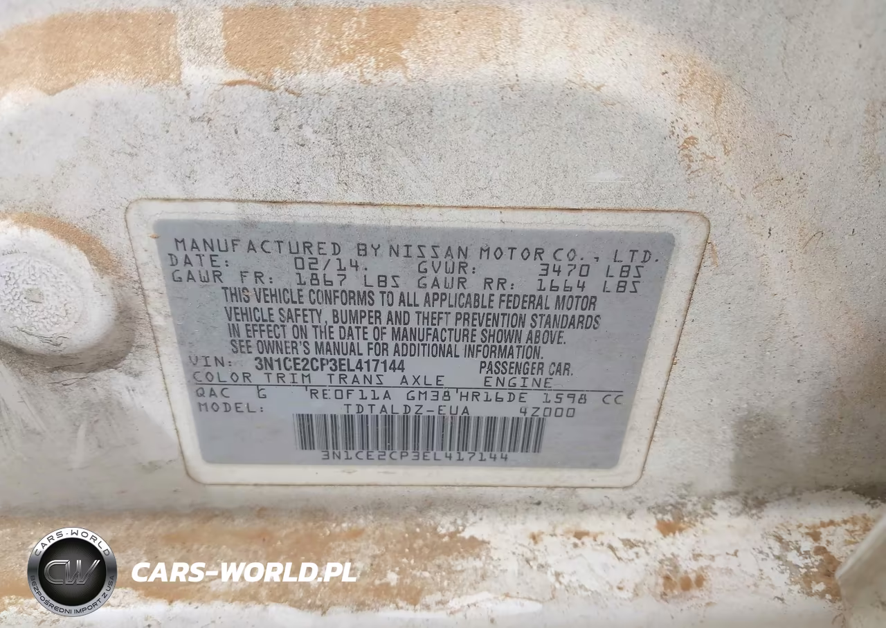 2014 Nissan Versa Note Sv VIN:3N1CE2CP3EL417144 - 9