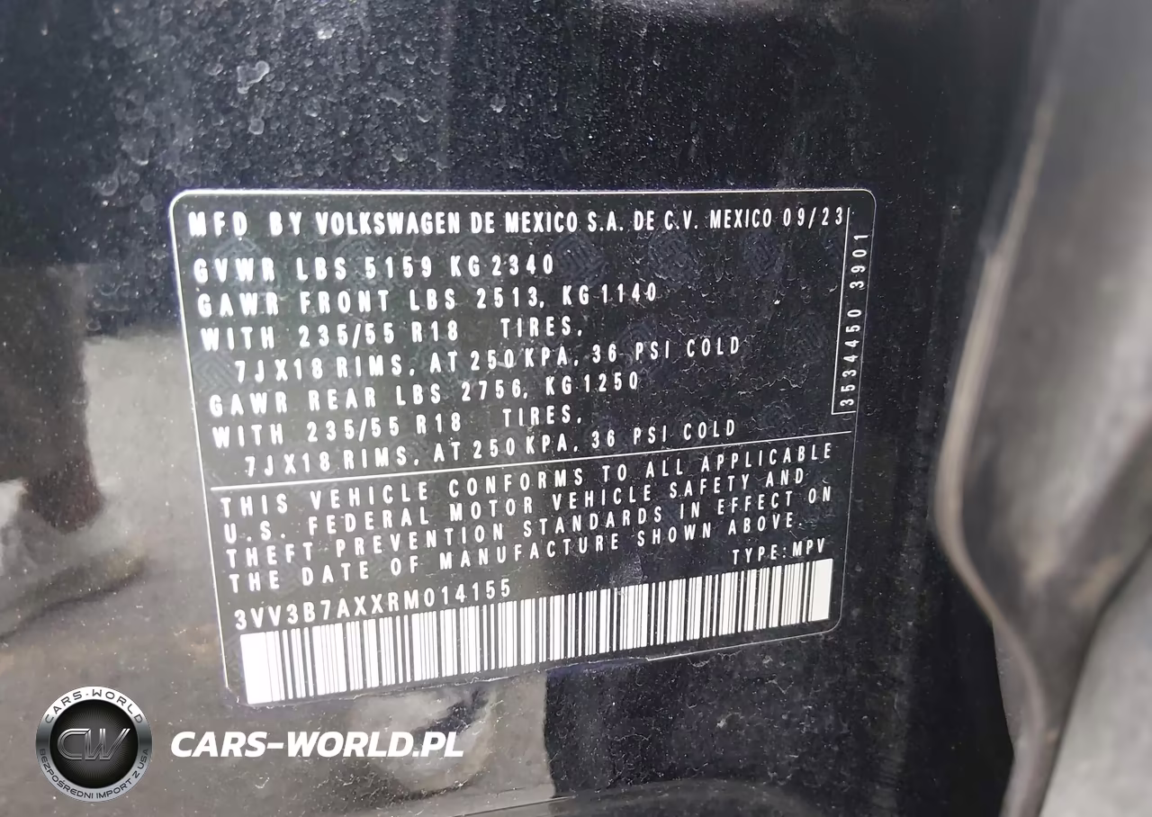 2024 Volkswagen Tiguan 2.0T Se-2.0T Wolfsburg Edition VIN:3VV3B7AXXRM014155 - 9