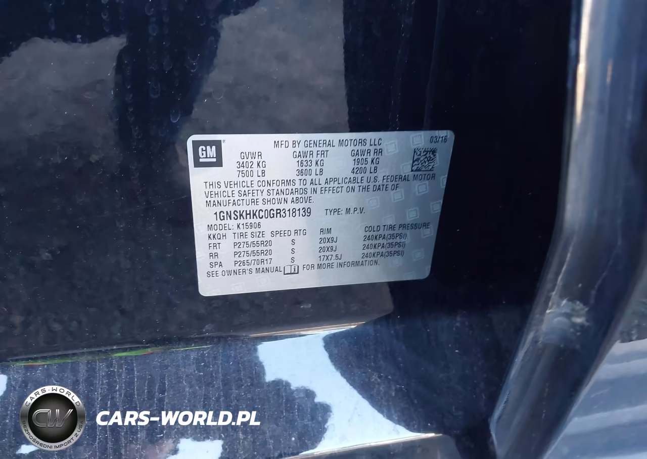 2016 Chevrolet Suburban Lt VIN:1GNSKHKC0GR318139 - 9