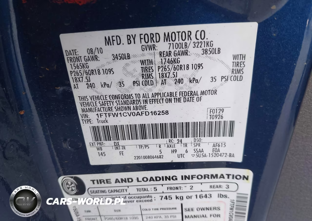 2010 Ford F-150 Fx2 Sport-Harley-Davidson-King Ranch-Lariat-Platinum-Xl-Xlt VIN:1FTFW1CV0AFD16258 - 9