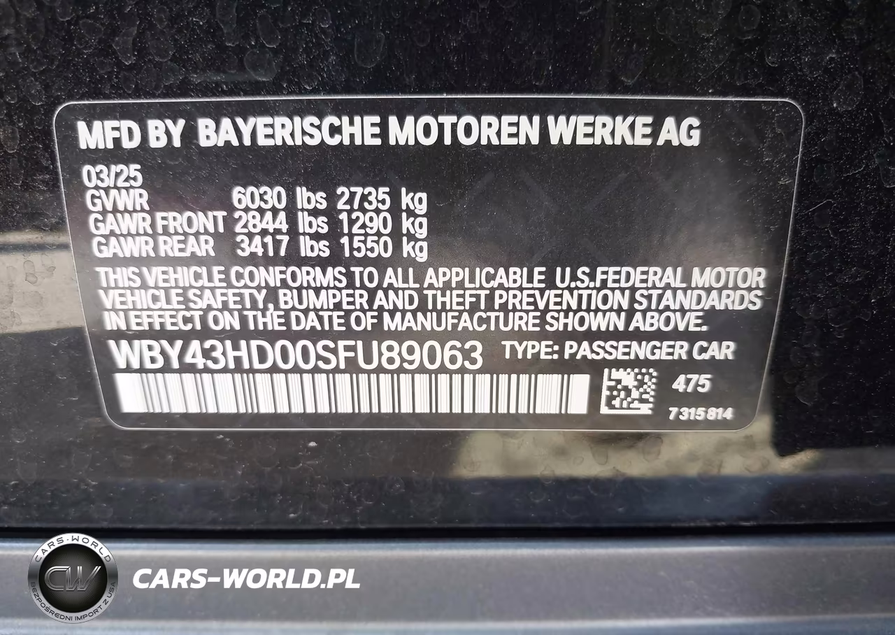 2025 BMW I4 Gran Coupe xDrive40 VIN:WBY43HD00SFU89063 - 9
