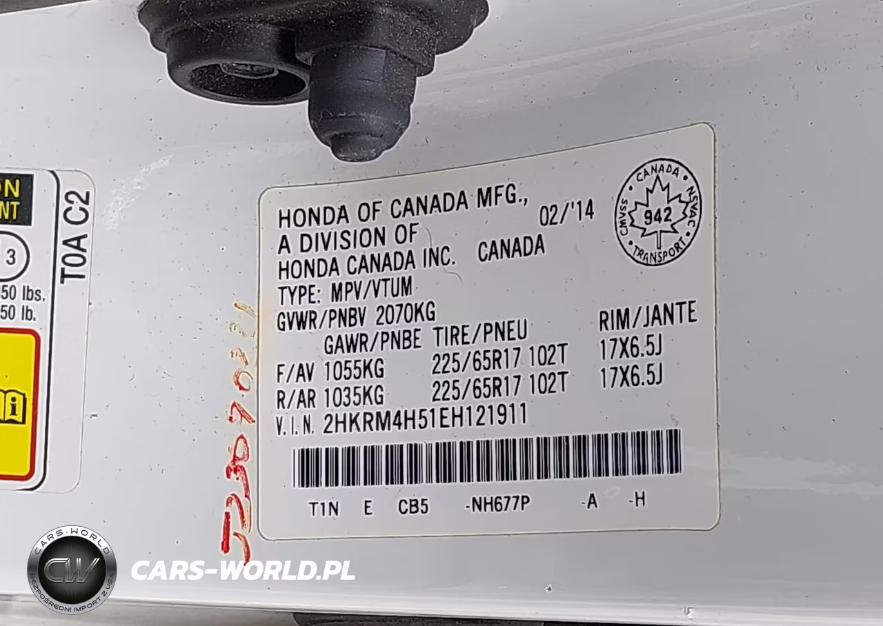 2014 Honda Cr-V Ex VIN:2HKRM4H51EH121911 - 9
