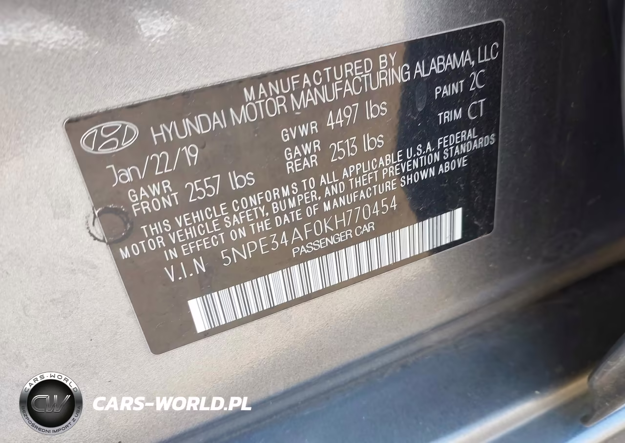 2019 Hyundai Sonata Limited VIN:5NPE34AF0KH770454 - 9