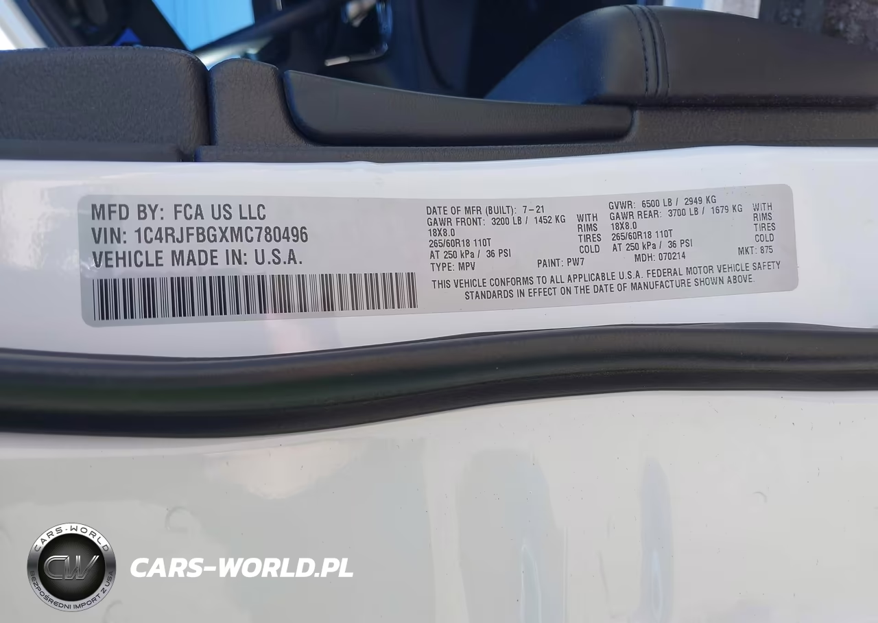 2021 Jeep Grand Cherokee Limited 4X4 VIN:1C4RJFBGXMC780496 - 9