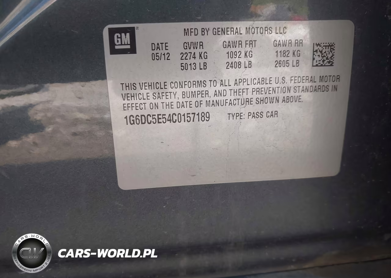 2012 Cadillac Cts Standard VIN:1G6DC5E54C0157189 - 9