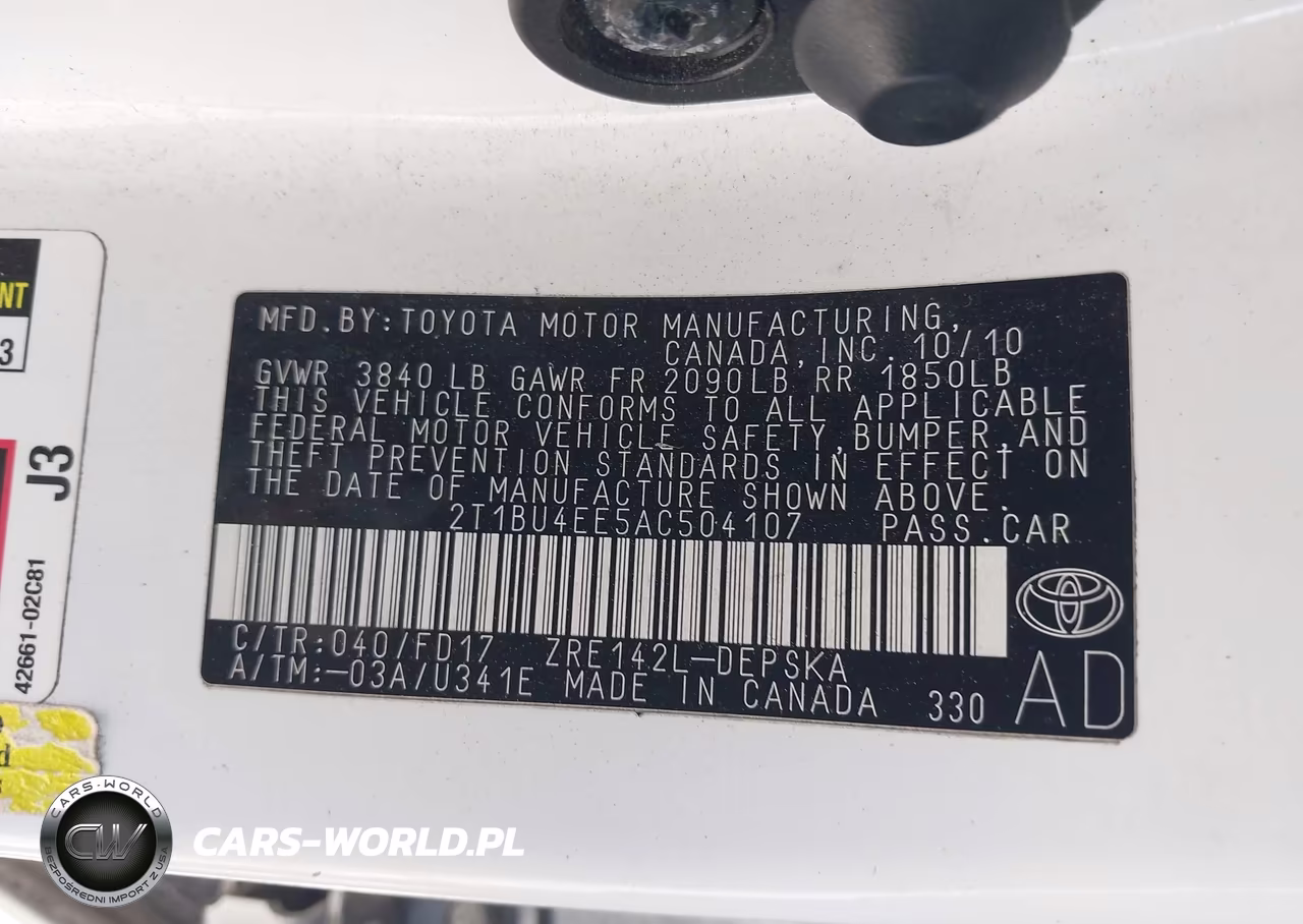 2010 Toyota Corolla S VIN:2T1BU4EE5AC504107 - 9