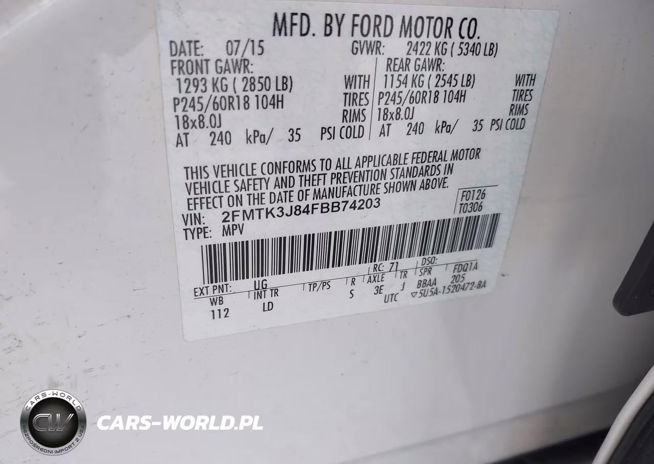 2015 Ford Edge Sel VIN:2FMTK3J84FBB74203 - 9