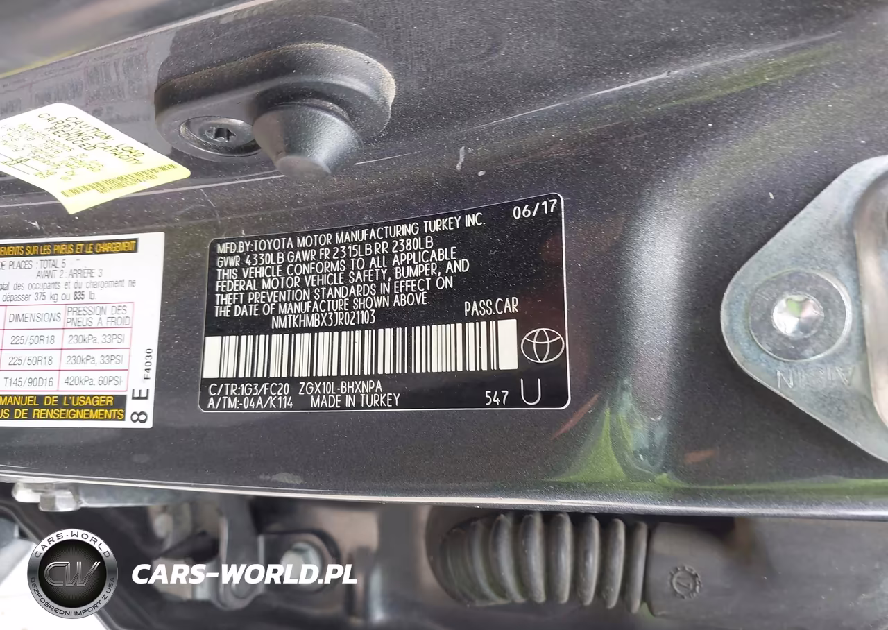 2018 Toyota C-Hr Xle VIN:NMTKHMBX3JR021103 - 9