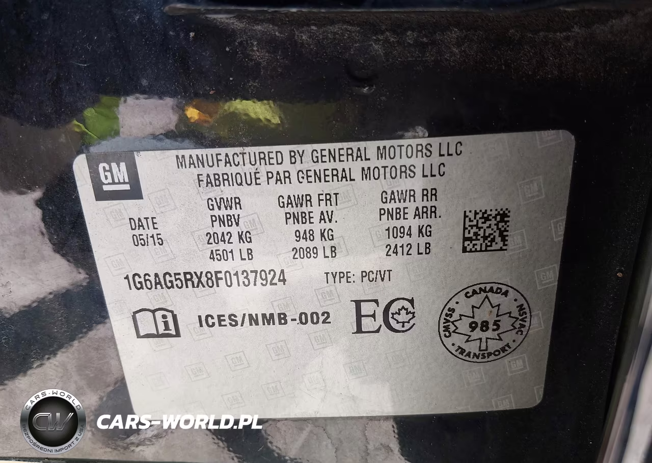 2015 Cadillac Ats Standard VIN:1G6AG5RX8F0137924 - 9