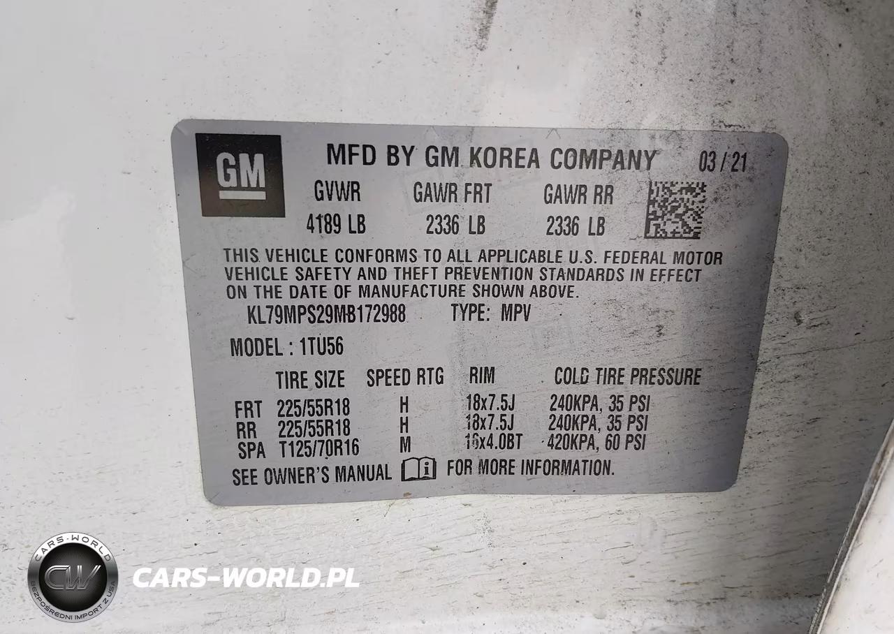 2021 Chevrolet Trailblazer Fwd Lt VIN:KL79MPS29MB172988 - 9