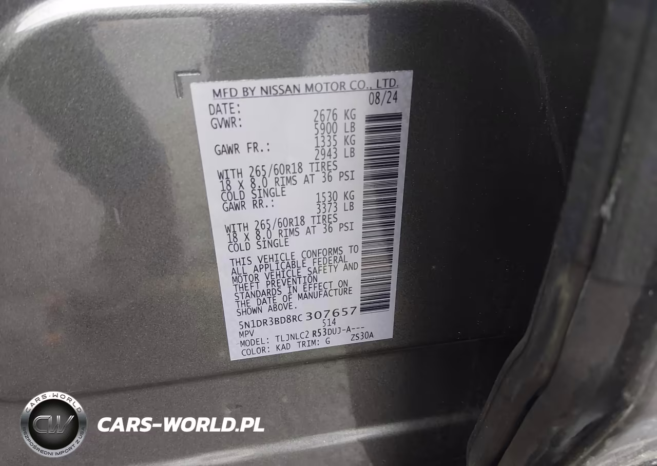 2024 Nissan Pathfinder Rock Creek 4Wd VIN:5N1DR3BD8RC307657 - 9