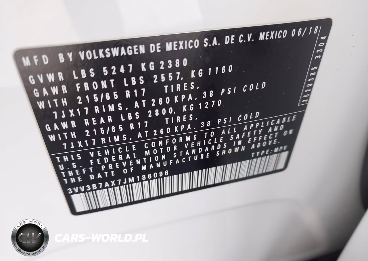 2018 Volkswagen Tiguan 2.0T Se-2.0T Sel VIN:3VV3B7AX7JM186096 - 9
