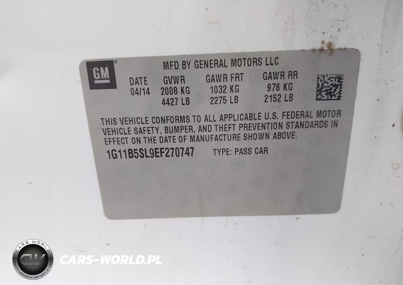 2014 Chevrolet Malibu 1Ls VIN:1G11B5SL9EF270747 - 9