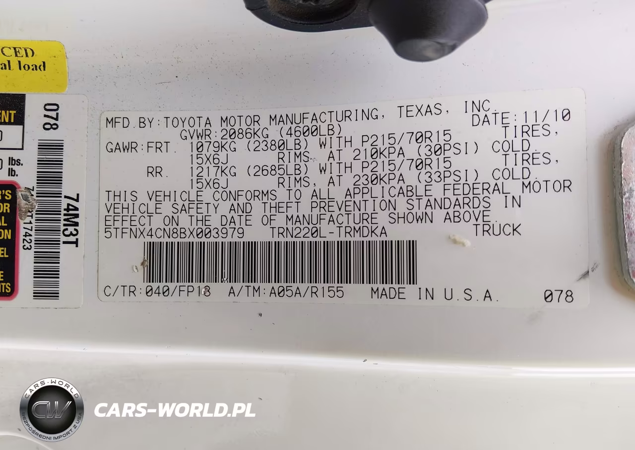 2011 Toyota Tacoma VIN:5TFNX4CN8BX003979 - 9