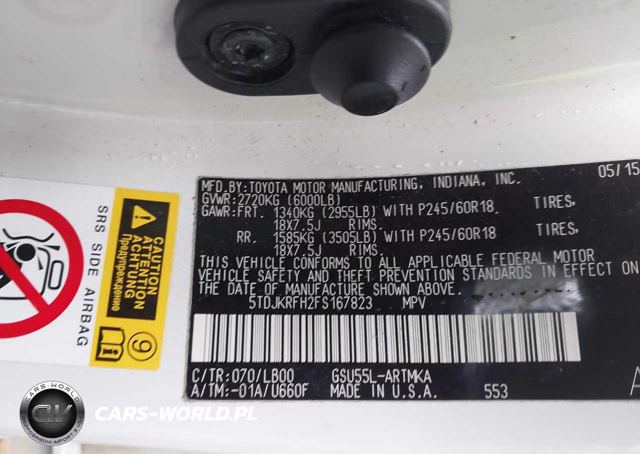 2015 Toyota Highlander Xle V6 VIN:5TDJKRFH2FS167823 - 9