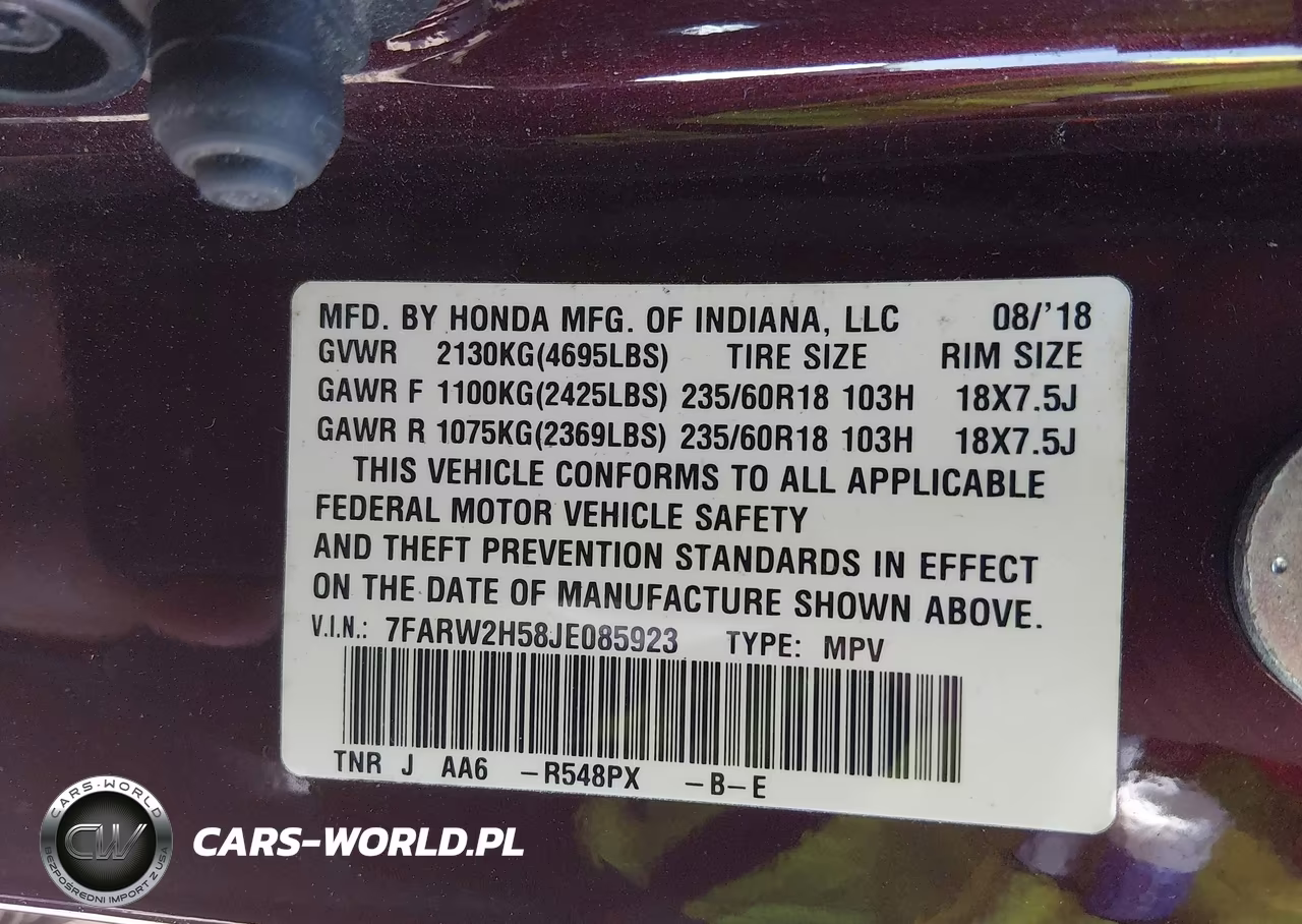 2018 Honda Cr-V Ex VIN:7FARW2H58JE085923 - 9