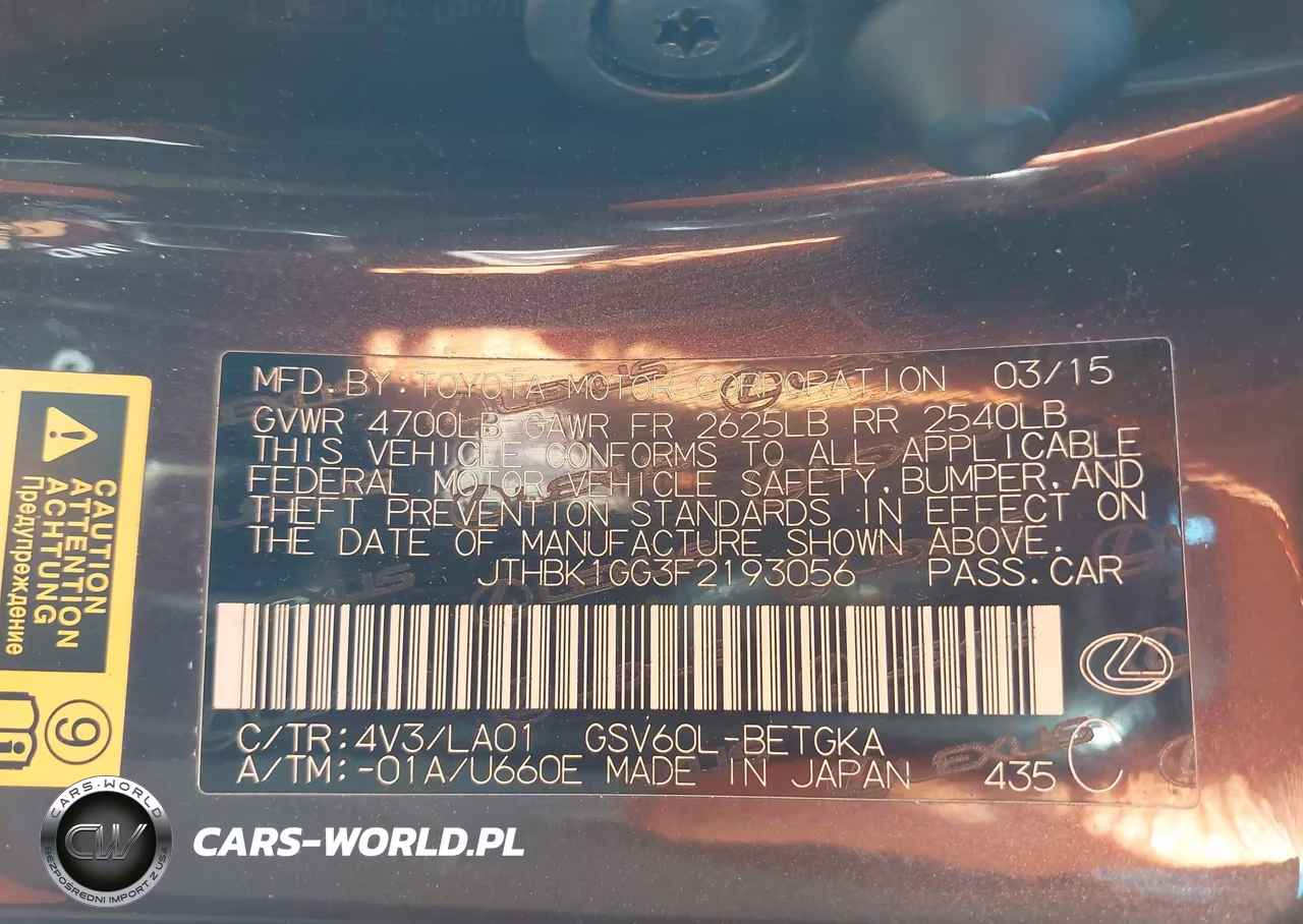 2015 Lexus Es 350 VIN:JTHBK1GG3F2193056 - 9