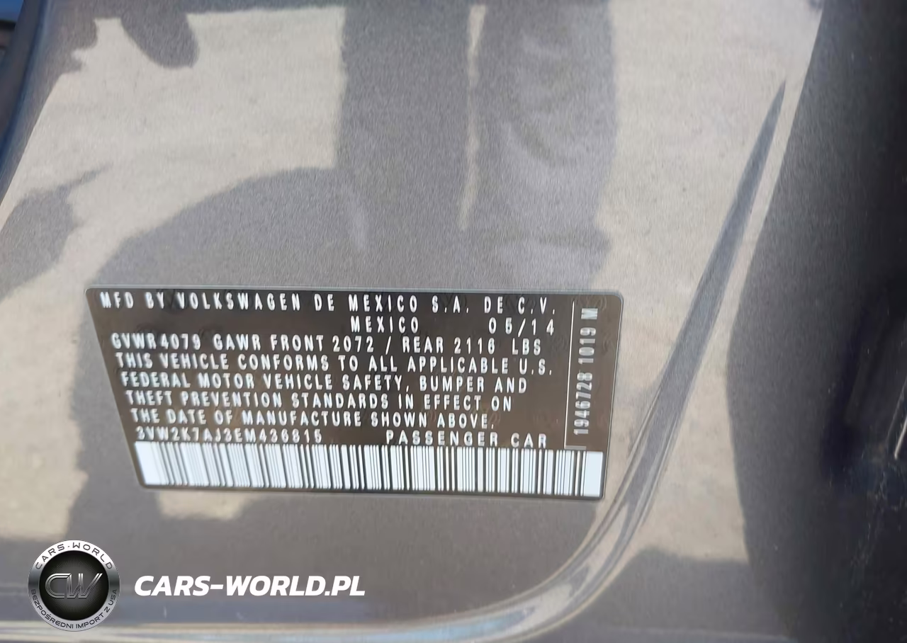 2014 Volkswagen Jetta 2.0L S VIN:3VW2K7AJ3EM436815 - 9