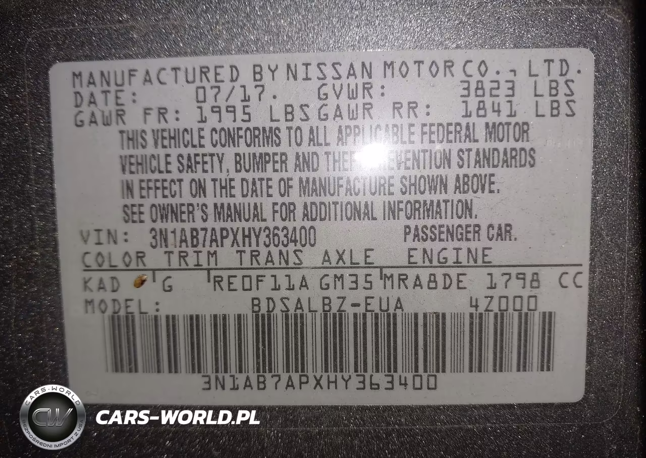 2017 Nissan Sentra S VIN:3N1AB7APXHY363400 - 9