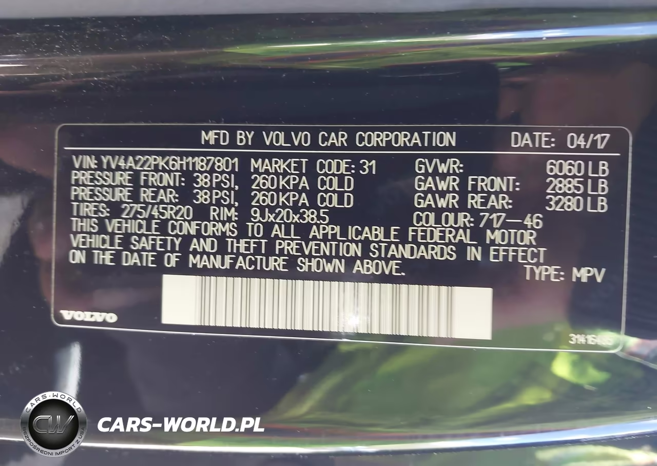 2017 Volvo Xc90 T6 Momentum VIN:YV4A22PK6H1187801 - 9
