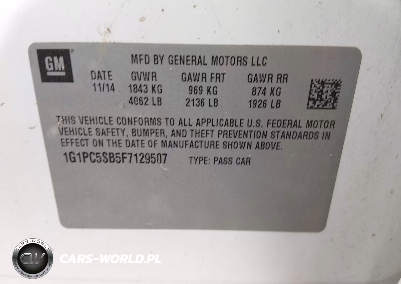 2015 Chevrolet Cruze 1Lt Auto VIN:1G1PC5SB5F7129507 - 9